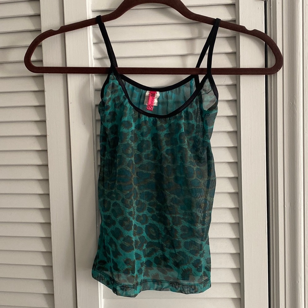 Fishnet tank top, sz M/L